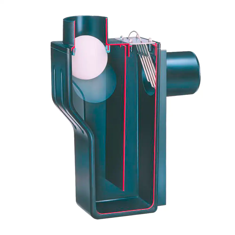 HK RAIN MULTISIPHON DN 100 csatlakozásokkal, rágcsáló zárral, visszafolyás elleni védelemmel